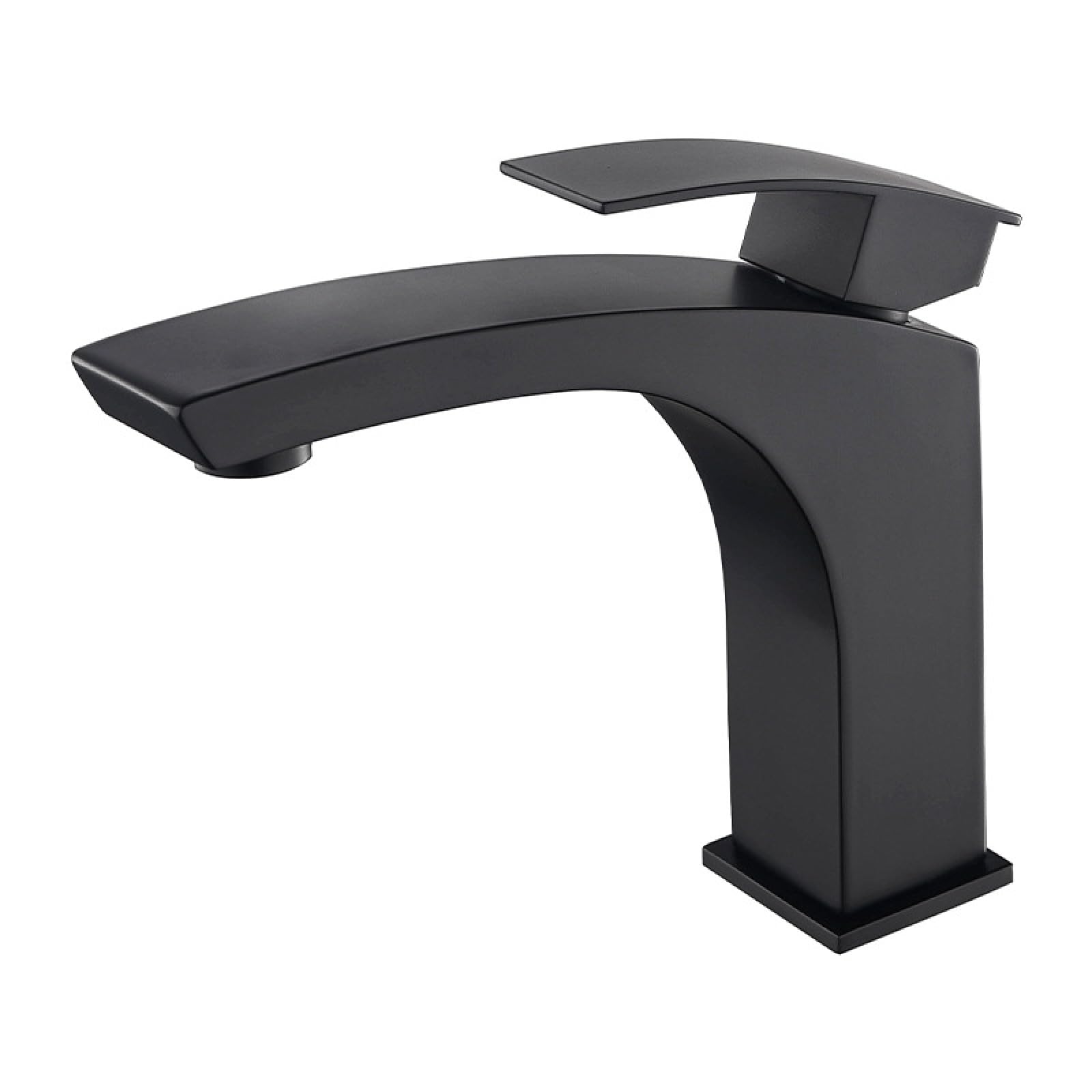 Fanjubei Jet Black Bathroom 304 Stainless Steel Hot And Cold Basin Faucet, Matte Black