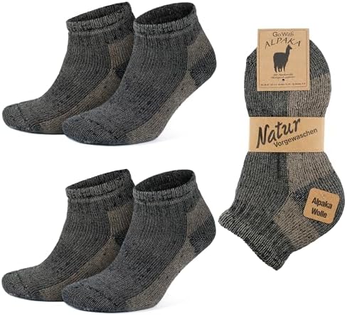 GoWith Alpaca Wool Low-Cut Ankle Socks (2 Pairs) – Best Ankle Height