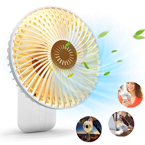 KOXXBASS Portable Fan 7-inch 10000mAh Desk Fan USB Camping Fan Rechargeable Battery Operated Handheld Fan with Camping Lantern and Hanging Hook