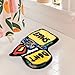 LAKEA Yellow Lighter Don't Smoke Flocking Rug Living Room Carpet Bathmat Bedside Rug Soft Bedroom Floor Pad Aesthetic Home Decor (27.6X22.4 inch)