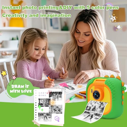 Kids Instant Print Camera for Toddlers 1080P 2.4in+180°Flip Lens - image 4