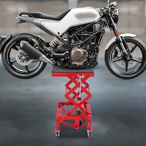 Plataforma elevadora hidráulica para motocicleta ajustable a 87 cm 5