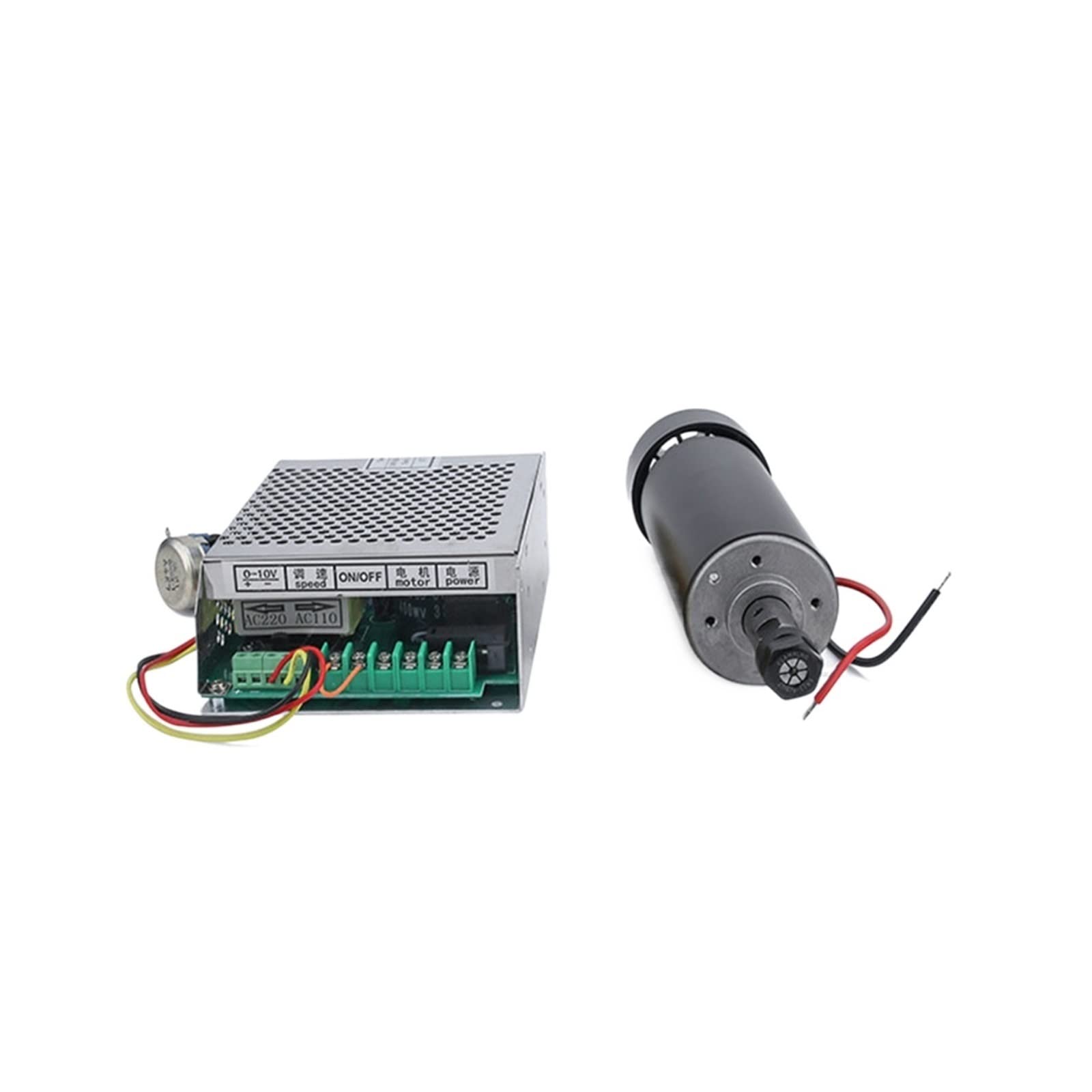 CVFRDD CNC Spindle Motor Kit 0.5kw Air Cooled Spindle ER11 Chuck Collet CNC 500W Motor + 52mm Clamps + Power Supply Speed Governor For DIY