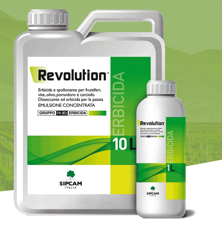 REVOLUTION SIPCAM POLLONI E MALERBE 10LT Erbicida e spollonante per fruttiferi, vite, olivo, pomodoro e carciofo. Disseccante ed erbicida per la patata.