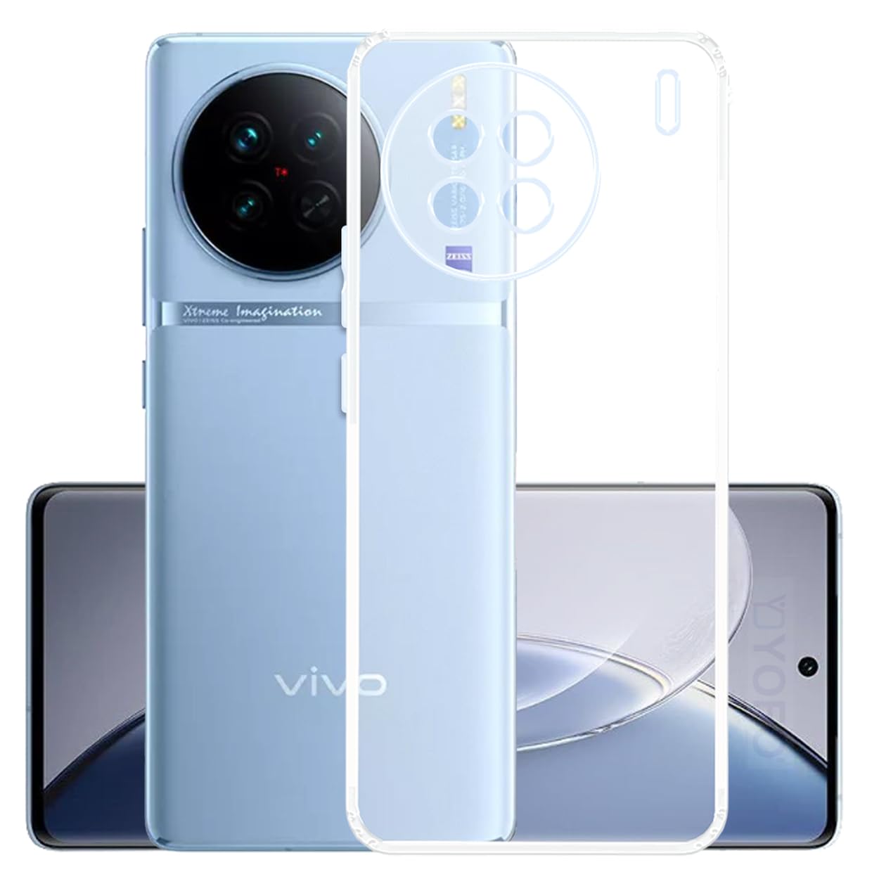 YOFO Back Cover for Vivo X90(5G) (Flexible|Silicone|Transparent|Full Camera Protection|Dust Plug) (B0CTHC222J) Amazon Price History, Amazon Price Tracker