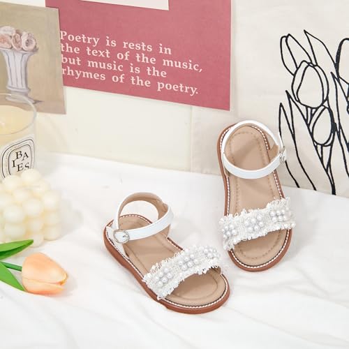 Image of GINFIVE Toddler Girls Sandals Little Girls Kids Summer Shoes Toddler Sandals