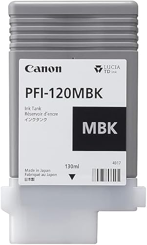 Canon PFI-120MBK (2884C001AA) Cartucho de tinta de rendimiento estándar Negro mate en embalaje al por menor