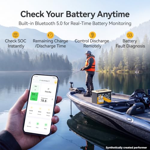 Image of Power Queen 12V150Ah Group27 Trolling Motor LiFePO4 Battery for Marine Boat