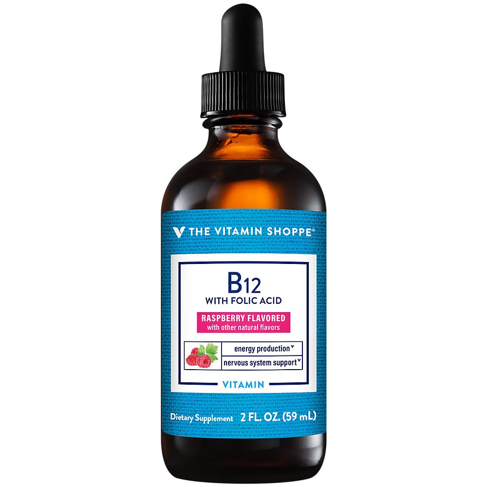 The Vitamin Shoppe Vitamin B12 - Energy Production, Nervous System & Red Blood Cell Support, Daily B Vitamin 2 Fl Oz (Pack of 1)