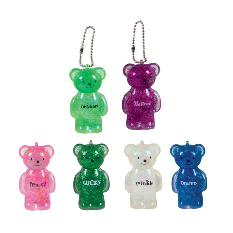 ToyPlaya Adorable Jelly Bears Key Chains 6x pcs (mix colors and messages)