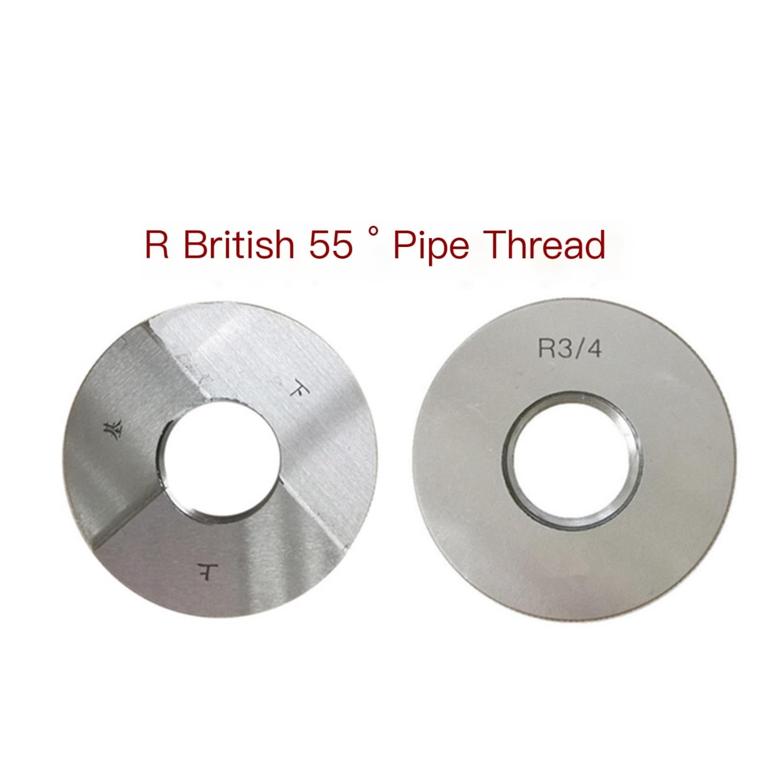 NURII Medidor de Anillo de roscado de Tubo cónico con Rosca de Tornillo, Herramienta de medición de 55 Grados, Calibre Go-no Go R1/16 - R6 Pulgadas (Size : R1-16)