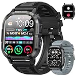 Smart Watch for Men Fitness Tracker: Make/Answer Call Military Smart Watches for Men Digital Mens Watches Running Waterproof Smartwatch Android Phones iPhone Samsung Compatible Heart Rate Monitor