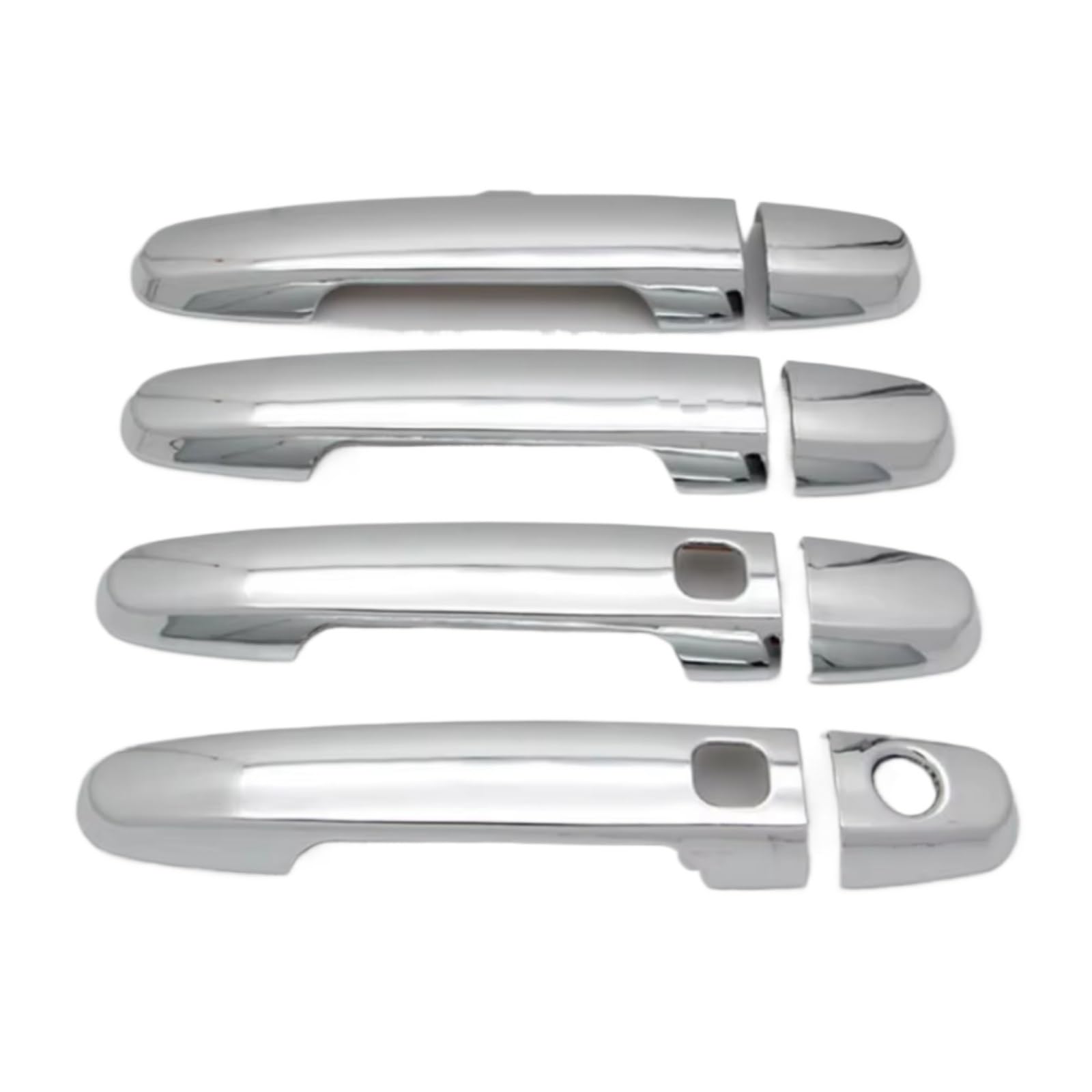 JJRFVBGT Door Handle Trim Compatible with Toyota for Prius 20 2004 2005 2006 2007 2008 2009 ABS Carbon Chrome Accessories Car Door Handle Cover(Siver 2 Buttons)