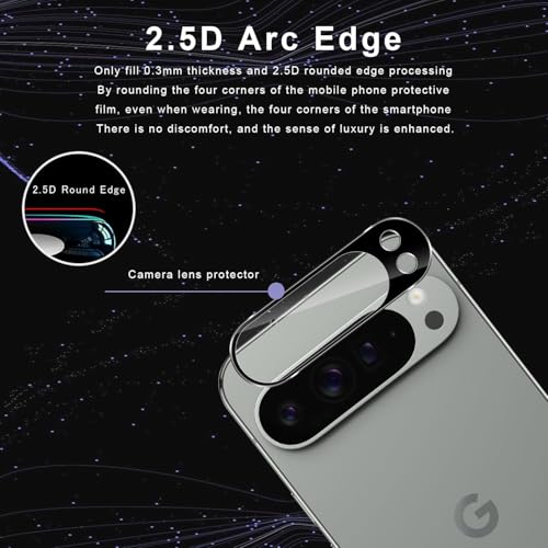 Image of Xmon Back Camera Lens Protector for Google Pixel 9 Pro (1 Pack) Premium Camera Glass Protector Guard, Anti-Scratch, Ultra-Clear, Easy Installation