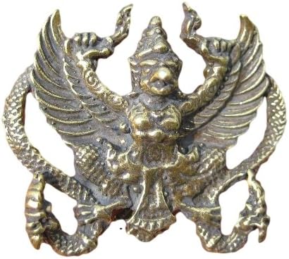 Garuda Bird Dios Figura Mini Estatua Serpiente Mordedura Amuleto Tailandia A5