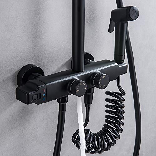 Ensemble de douche thermostatique en laiton pour salle de bain chic - 6