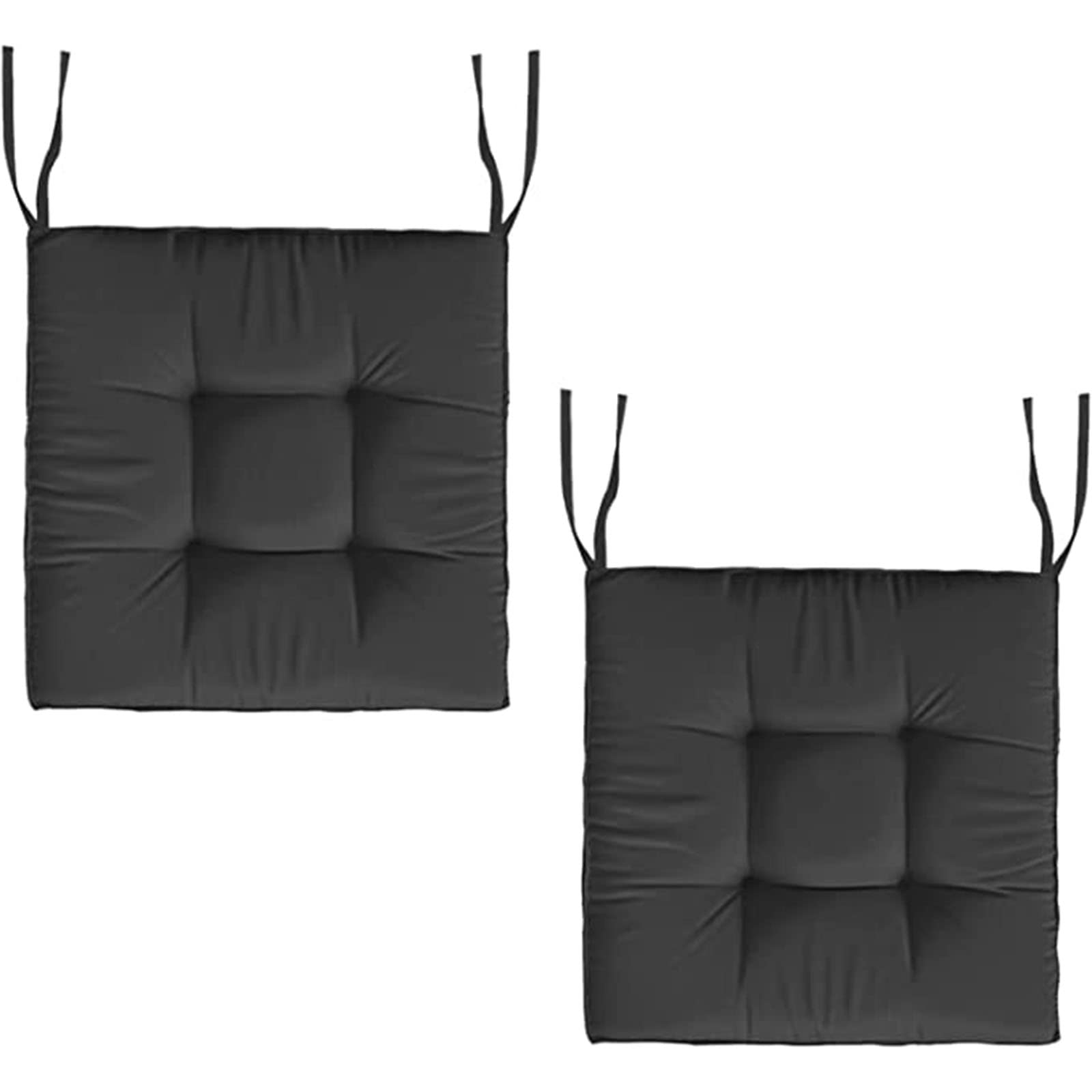 Coussin pour salon de jardin imperméable TOULIVER lot de 2 noir pour terrasse et canapé