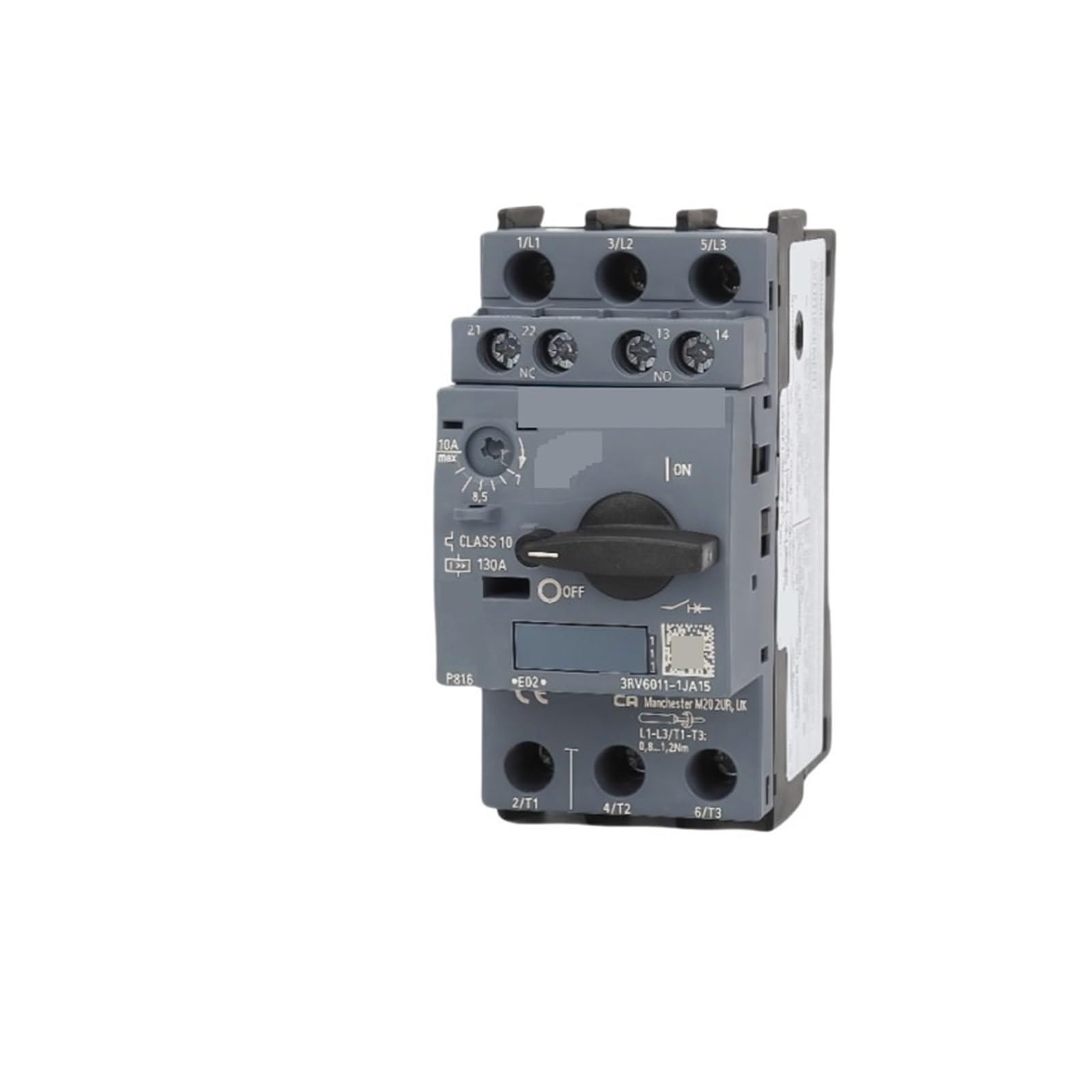 Disjoncteur de protection moteur 3RV6011-0HA15 contre surcharge et court-circuit triphasé