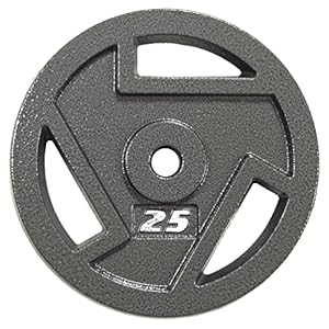 Signature Fitness Cast Iron Plate Weight Plate for Strength Training and Weightlifting, Olympic or Standard, Multiple Sizes