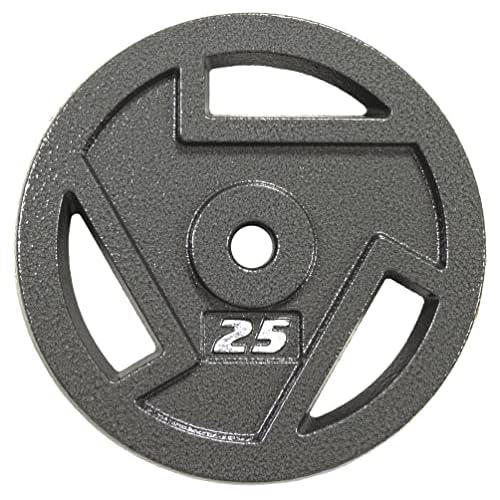 Signature Fitness Cast Iron Plate Weight Plate for Strength Training and Weightlifting, Olympic or Standard, Multiple Sizes