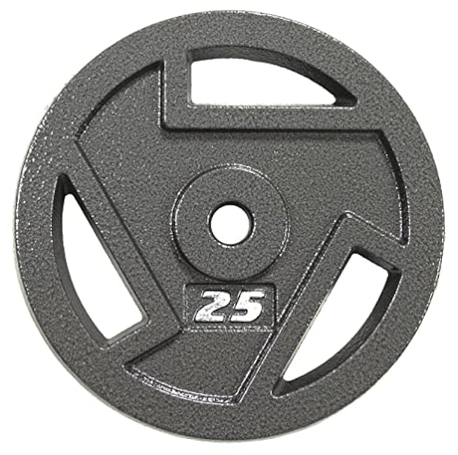 Signature Fitness Cast Iron Plate Weight Plate for Strength Training and Weightlifting, Olympic or Standard, Multiple Sizes