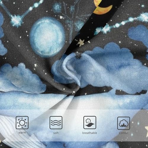 Girls Underwear Toddlers 2t Cotton Panties Little Girl Stylish Kids Briefs Undies Watercolor Blue Whales Night Clouds3