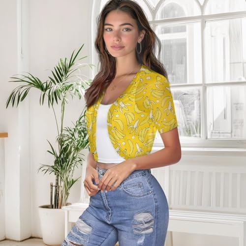 Women's Open Front Bolero Shrug Short Sleeve Cropped Cardigan Lightweight Shawl Top for Daily Activities3