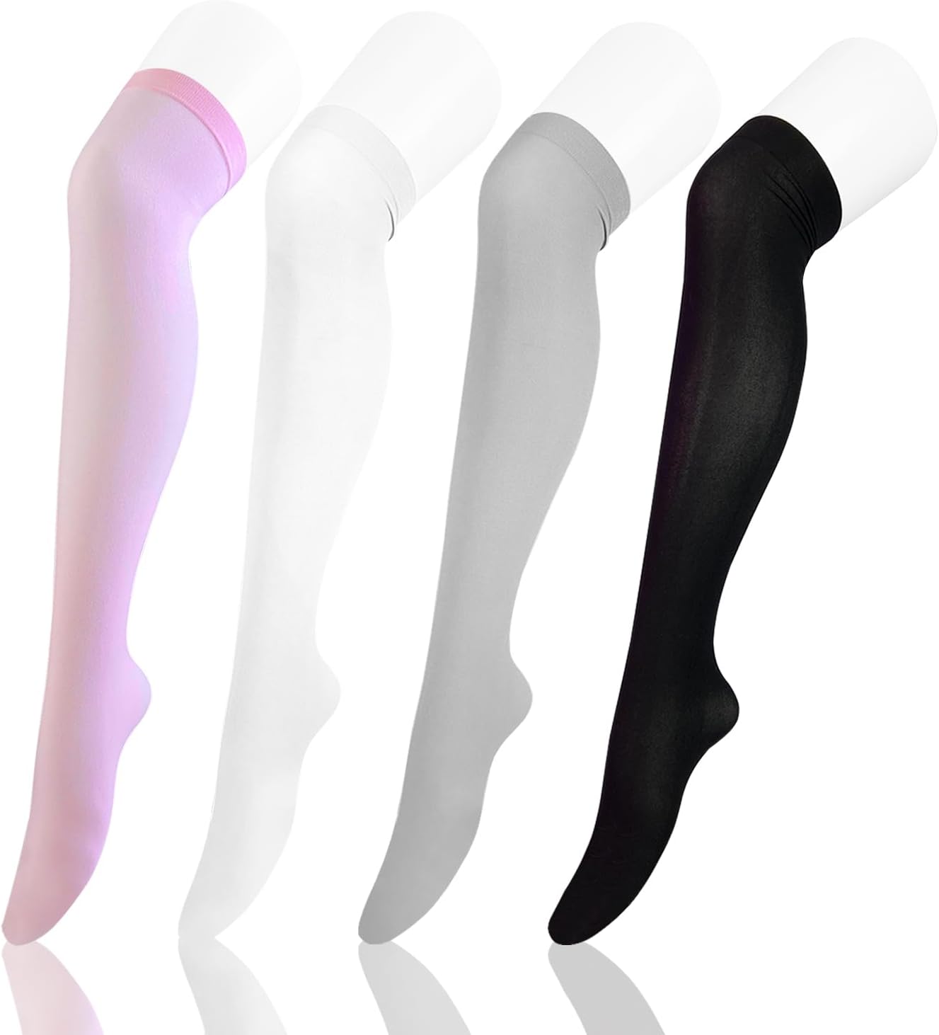 KORURACLUB Thigh High stocking knee high socks Stockings for women(4 Pairs Set)– Over Knee Socks Sexy Long Stockings