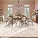 Castage 8'x10' Area Rugs Washable,Pink Rug for Living Room Bedroom Dining Room,Large Boho Botanical Farmhouse Bohemian Distressed Oriental Carpet Non Slip,Blush Floral Bird