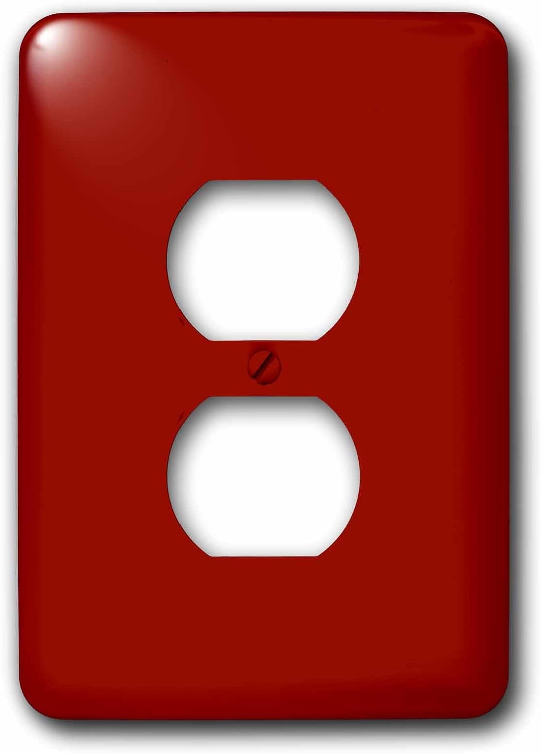 3dRose lsp_159880_6 Burgundy Red - Dark Marroon Russet Fire-Brick Dark-Barn Red-Brown - Plain Simple Solid Color - 2 Plug Outlet Cover