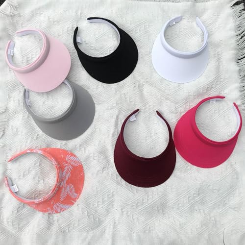 Image of 3 Pack Sports Sun Visor Hat Women Men Adjustable Clip On Visors Outdoor Golf Beach Cap