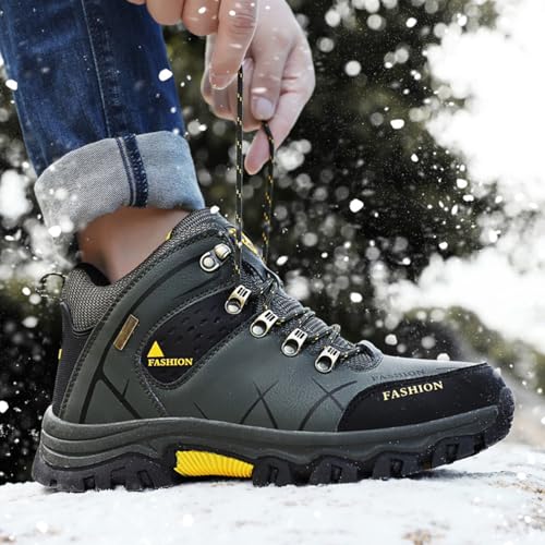 Men's Casual Hiking Boots Outdoor Waterproof Non-Slip Work Boots Autumn Winter Trekking Snow Boots3