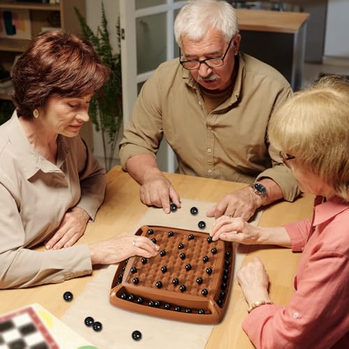Image of Magnet Game, Magnetic Game Chess 40 Piceses, Family Games for Kids and Adults, Board Game for Kids 8-12 Family Games Night 2-4 Players, Gifts for Teens Kid (Brown)