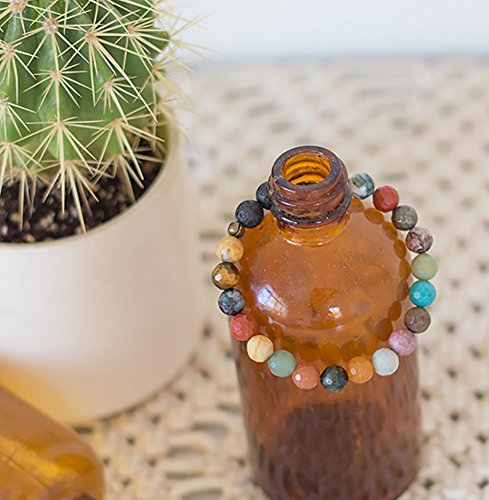 Subherban Lava Rock Bracelet Essential Oil Bracelet - Terra - Lava Stone Bracelet For Women - Handmade Usa Oil Diffuser Lava Rock - Multi-Gemstone Relaxation Gifts For Women #TOP7