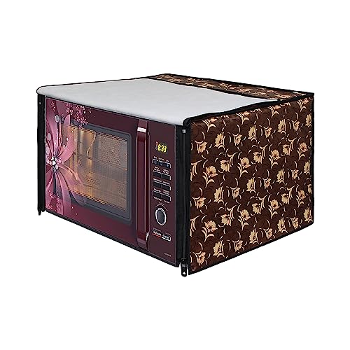 Image of DREAM KING Stylish Design & Printed Microwave Oven Cover Full Closure | waterproof & Dustproof Oven Cover Suitable for All Models - Multicolour SA36