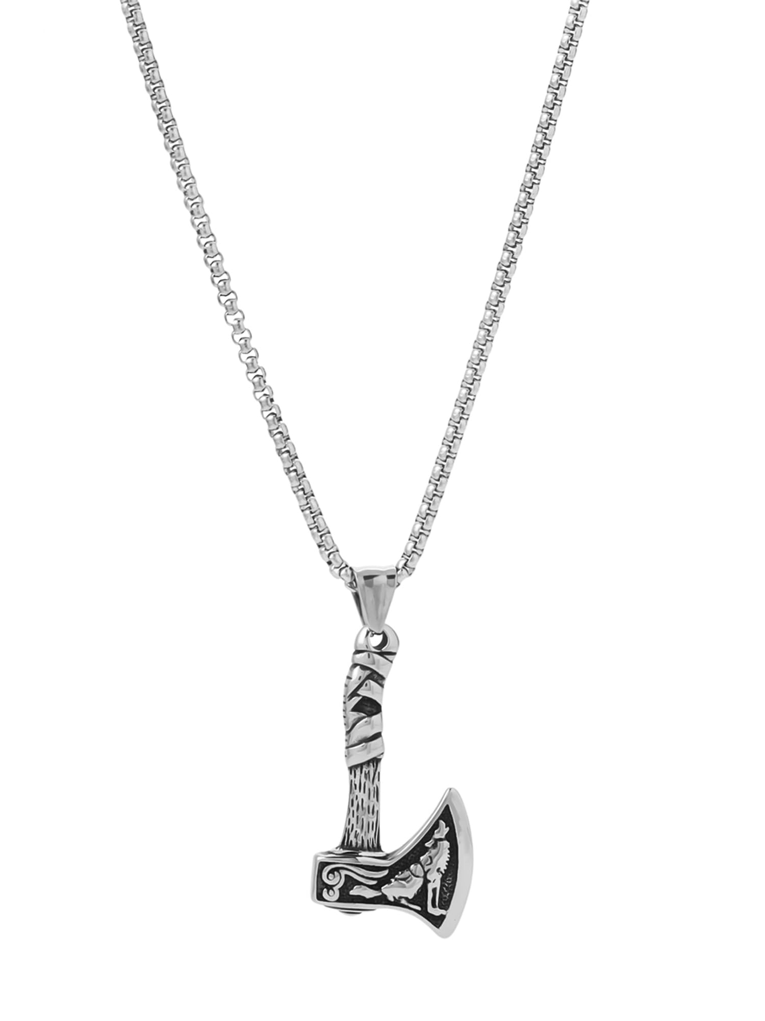 Pendant for Men and Boys Silver Pendants For Men | Stainless Steel Black Pendant Chain for Men | Birthday Gift for Men and Boys Anniversary Gift for Husband