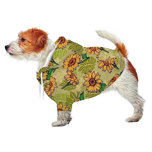 Kuiaobaty Kawaii Mops Hunde Druck Hund Hoodies für kleine Hunde Kleidung Bekleidung, Cartoon Mops Muster Haustier Pullover Winter Sweatshirt Outfits