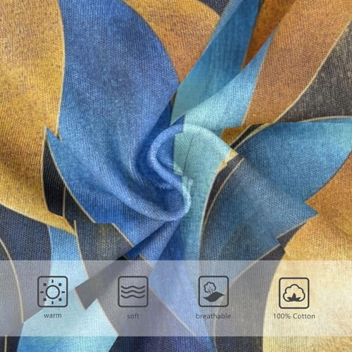 KLL Blue Golden Theme Plant Black Pattern Toddler Boys Comfort Athletic Underwear Breathable Children Undies3