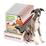 Animal Island Futter Nass Monoprotein für Erwachsene Hund Entenpaste mit Gemüse Paprika Zucchini Kartoffel Inulin Leinöl Säcke, 9 x 300g