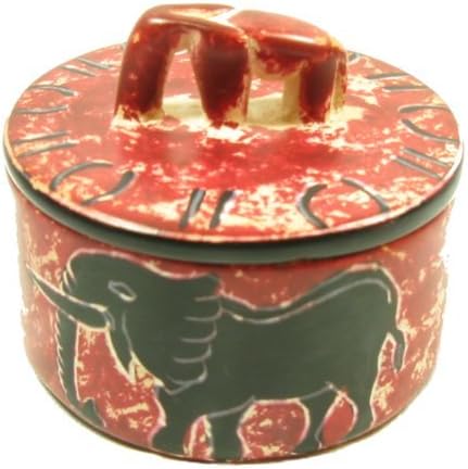 Kisii stoneKisii stone Soapstone Elephant Jewellery Box 10cm Painted