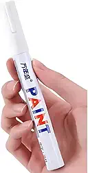 Caneta De Tinta Óleo Para Detalhes E Pintura Automotiva Pneu (Branco)