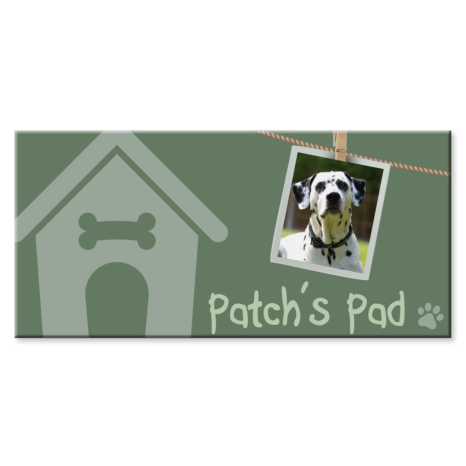 YouPersonalise Dog House Door Sign *DARK GREEN*