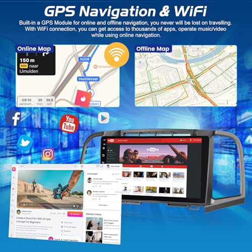 [4+64G] NHOPEEW Android Car Stereo for Toyota Venza 2008-2016 - Car Radio with 9 Inch HD Touchscreen - Wireless CarPlay & Android Auto / 32 EQ/WiFi/GPS Navi/SWC/Bluetooth + AHD Backup Camera by NHOPEEW - Image 6