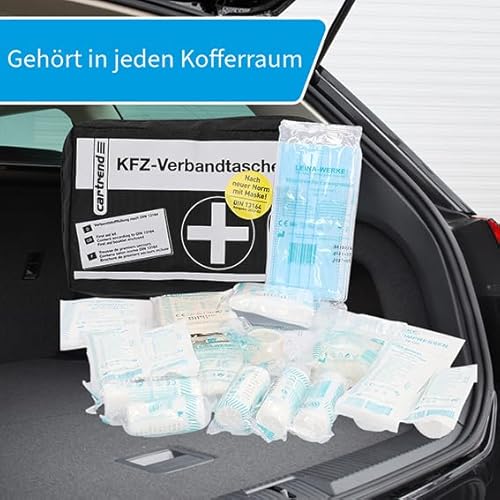 Cartrend 7730043 Kit de primeros auxilios, negro, DIN 13164, con manual de primeros auxilios - imagen 4