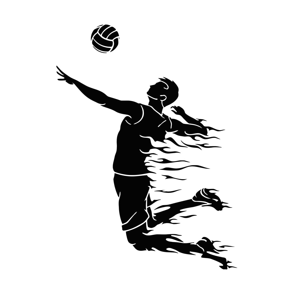 Volleyball Wall Decals Exercise Room Art Decoration Pulsation Ball Sport Vinyl Wall Stickers Home Decor Teen Room Large - 57x75cm โ image 1
