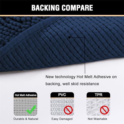 Tapis de bain antidérapant et super absorbant lavable en machine