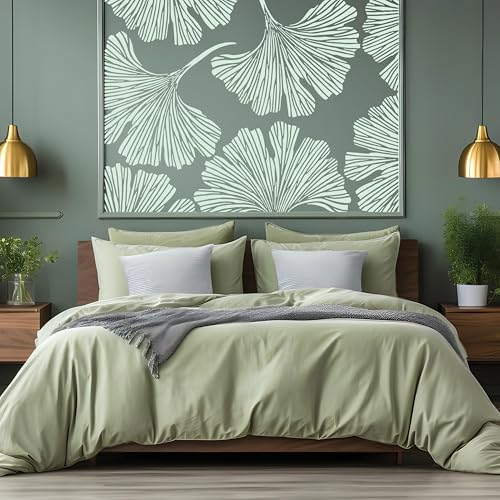 Image of Metal Leaf Pack of 2 Stencil for Wall Painting Home DIY Reusable Wall Stencil Design for Wall Decoration (16-inch x 24 inch) - Combo of 2