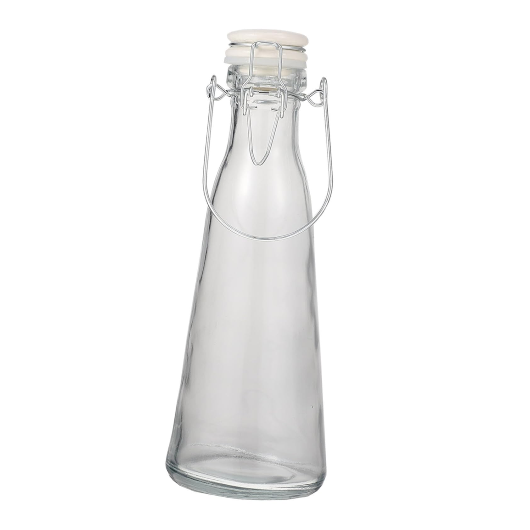 2piezas Botellas Extra Gruesas De Bebida Transparentes Fiables Para Leche Agua Diseño Simple Práctico