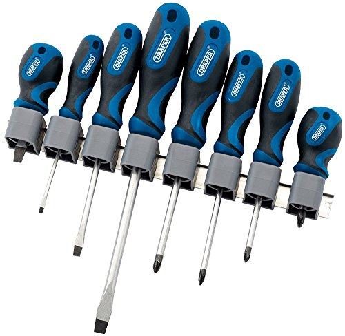 Draper 48933 - Set 8 cacciaviti, con impugnature