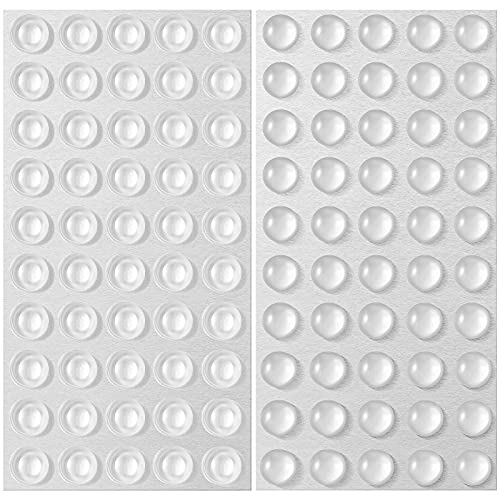 Tenare 100Pcs Patin Silicone Transparent 8mm Autocollant Transparente Pieds Adhésifs Patin Antiderapant Silicone Tampon Amortisseur Transparent Butée de...